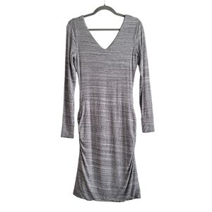 Banana Republic Gray Long Sleeve Snitty Ruched Dress